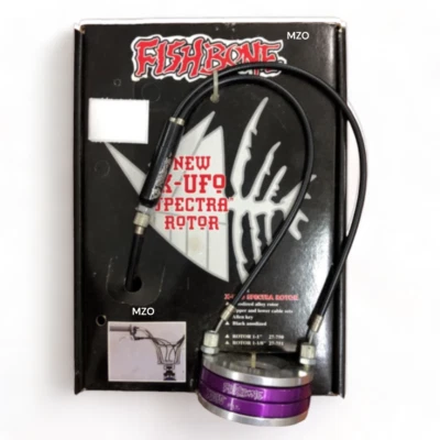 Gyro Fishbone X-UFO Rotor System Oldschool  BMX PURPLE + Cable + Fast Delivery - Image 1 of 4