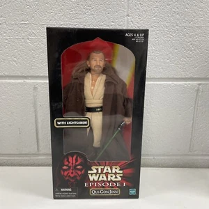 Figura Muñeca Original Caja Juguete Star Wars Episodio 1 Qui Gon Jinn Hasbro 1998 - Imagen 1 de 4