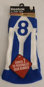 Reebok All Sport Crew Single Sock Aegis Antimicrobial Mens Size L 8-13 BLUE #8 - Picture 1 of 3