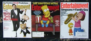 Entertainment Weekly Seth MacFarlane Family Guy The Simpsons - 3 Lot EW381 - Imagen 1 de 1