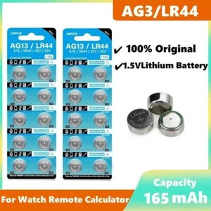 50Pcs AG13 LR44 A76 357 357A LR1154 SR1154 SR44 1.5V Button Battery Coin Cell US - Picture 1 of 12