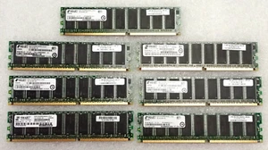 7x SMART 256MB DDR DIMM DDR1 PC2700 DDR-333MHZ 184PIN ECC UBDIMM 15-9164-01 - Picture 1 of 4