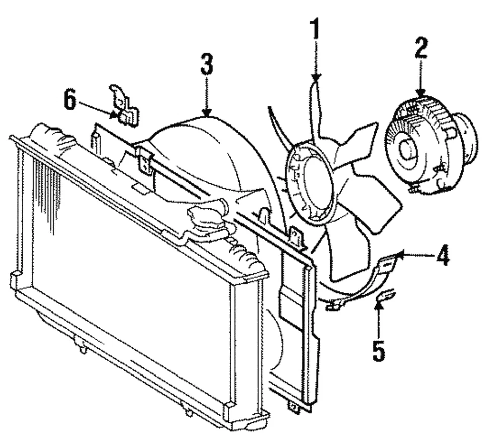 Cubierta de ventilador turbo original Toyota 1994-1996 Supra MK4 16711-46160 Foto 1 de 1