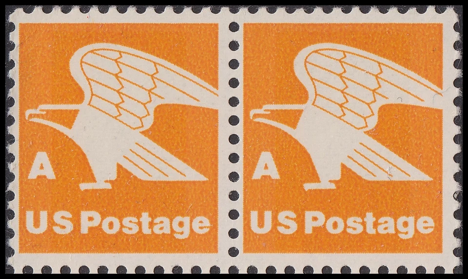 US 1735 Orange Eagle A Rate 15c horz pair MNH 1978 - Image 1 of 1