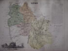 CARTE du département de l' ISERE Isère avec nombreuses infos c1890