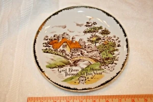 God Bless This House Through All This Year Plate Wall Hanger - Picture 1 of 3