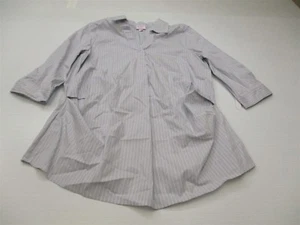 new ISABEL MATERNITY Women's Size S Classic Cotton Striped Gray Shirt - Picture 1 of 6