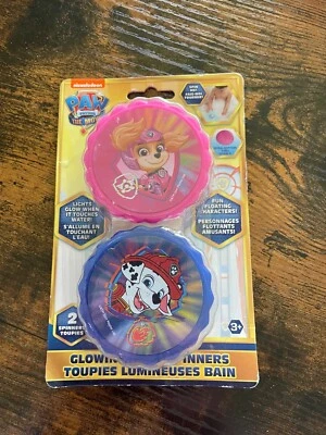 Pacote com 2 giradores de banho brilhantes Paw Patrol Skye & Marshall NOVO - Imagem 1 de 2