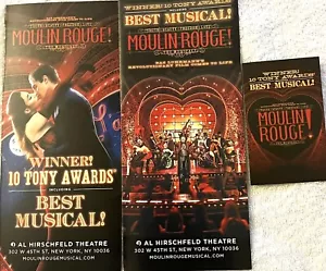 MOULIN ROUGE-BROADWAY THEATRE MUSICAL HANDBILL / FLYERS+POSTCARD X 3 - Picture 1 of 4