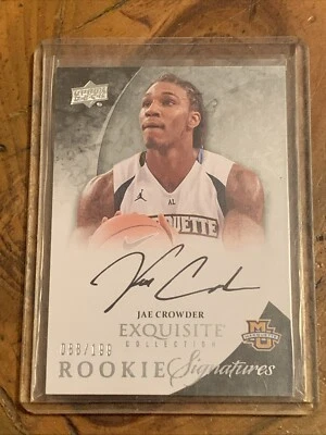 2012 Upper Deck Exquisite Collection Signatures 88/199 Jae Crowder RC Autograph - Image 1 of 3
