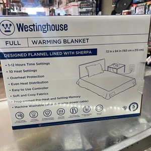 Westinghouse volle wärmende Decke 72”x84” Flanell gefüttert mit Sherpa - rot - Bild 1 von 5