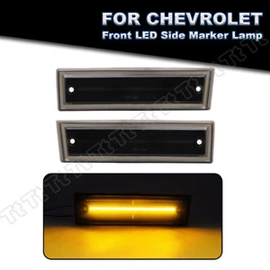 Smoked LED Side Marker Lights For Chevy Blazer Suburban C/K/R/V 10 20 30 Pickup - Picture 1 of 9