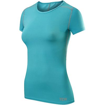 TCA Womens Sports Performance Training Top Blue Short Sleeve Base Layer T-Shirt • 6.77€