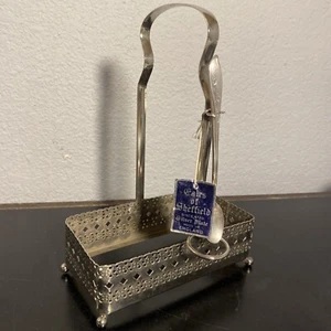 Antique Tales Of Sheffield Silver Plate Condiments Holder Made In England - Picture 1 of 8
