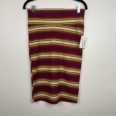 NUEVO CON ETIQUETAS LuLaRoe Mujer Multicolor Rayas CASSIE Elastizado Falda Lápiz Talla Pequeña Foto 1 de 4