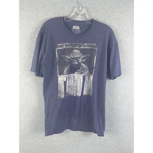 Star Wars Yoda T Shirt Men's Size XL Blue Free Words of Wisdom - Picture 1 of 7