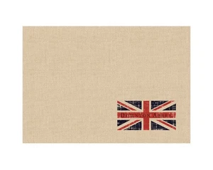 Heritage Lace 4 Downton Abbey British Union Jack Beige Table Placemats 14" x 20" - Picture 1 of 2