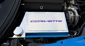 Fuse Box Cover Purple Carbon Fiber "Corvette" fits 2014-2019 Chevy Corvette - Picture 1 of 2