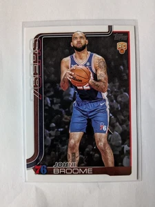 2025-26 Topps NBA 235 Johni Broome, Philadelphia 76ers RC - Picture 1 of 3