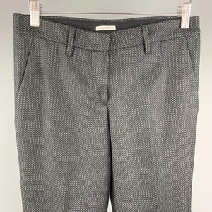 MIU MIU Size 2 Grey Houndstooth Wool Dress Pants - Picture 1 of 4