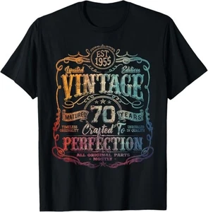 Vintage 1955 Limited Edition Shirt 70 year old 70th Birthday T-Shirt - Picture 1 of 11