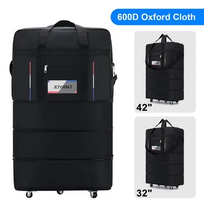 32" 42" Duffle Bag w/5 Wheels Carry on Luggage Collapsible Travel Suitbag - Image 1 of 4