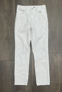 Vintage J Crew Jeans Made In USA White 5 Pocket Button Fly Design - Fit 31 x 33 - Picture 1 of 9