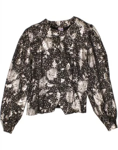YESSICA Womens Shirt Blouse UK 16 Large Silver Floral Polyester AH04 - Picture 1 of 3