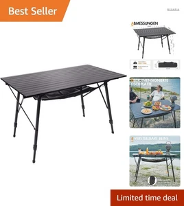 Campingtisch faltbar Aluminium höhenverstellbar Klapptisch groß tragbar Outdoor - Bild 1 von 11