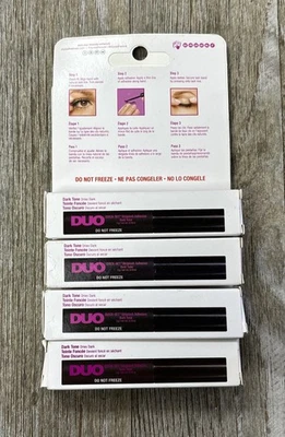 4PK Duo Quick-Set Dark False Strip Lash Adhesive, Dries Dark 0.18 oz - Image 1 of 4