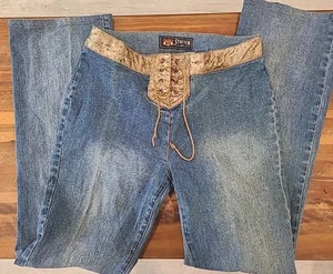 Route 66 Jeans Girls Sz 4 Blue Pants Denim Embellished Stright Leg Embellished - Picture 1 of 10