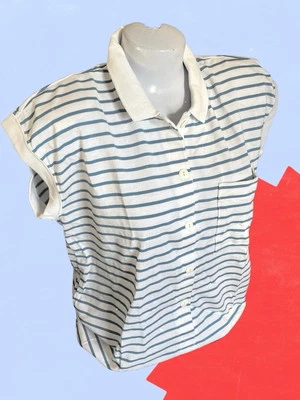 Tan Jay para mujer de colección. Top sin mangas Parcour Activewear blanco azul años 80 NUEVO CON ETIQUETAS M Foto 1 de 4