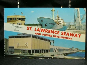 Vtg Greetings from St. Lawrence Seaway and Power Development - unposted - Picture 1 of 2