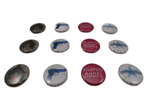 12 Magnete in 4 verschiedenen Motiven  2,4 x 0,6 cm Kühlschrank Pinnwand Magnet - Bild 1 von 6