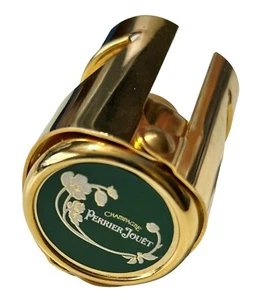 Perrier Jouet Champagne Rubber Metal Bottle Stopper Gold Tone Plated - Picture 1 of 7