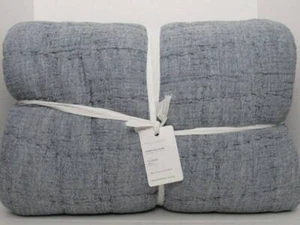 Pottery Barn Cloud Quilt, King/CalKing Farbe Stahlblau Neu mit Etikett - Bild 1 von 5