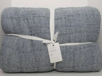 Colcha Pottery Barn Cloud, aço King/CalKing cor azul nova com etiquetas - Imagem 1 de 4