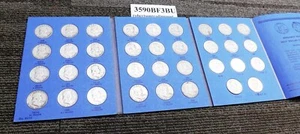 Juego de 35 medios dólares Franklin 1948-1963 carpeta Whitman envío gratuito 90 % plata en estado bastante bueno-bu - Imagen 1 de 9