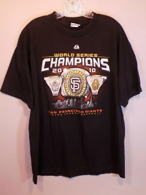 Camiseta Majestuosa Anillos Campeones Serie Mundial Gigantes de San Francisco 2010 XL Para Hombre Foto 1 de 4