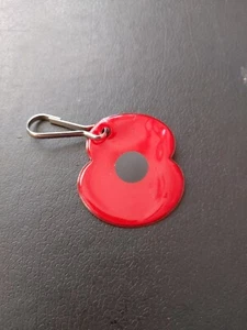 A TWO PETAL POPPY UNIQUE Pet Dog Collar Reflector Tag or Keyring. New to Wear. - Picture 1 of 1