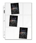Pack / 20 BCW Side Load 9 Pocket Baseball Trading Card Album Pages binder sheets