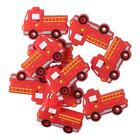 Silicone Focal Beads Flat Fire Truck Beads Making Flat Loose Spacer  DIY Craft