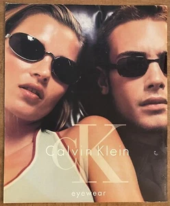 Vintage 90er 1997 Calvin Klein CK Brille Sonnenbrille Druck Werbung - Bild 1 von 1