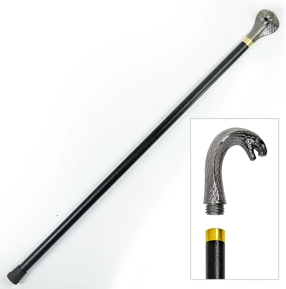 Distinguished Snake Charmer King Cobra Walking Cane