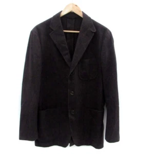 UNITED ARROWS TAILORED JACKET SINGLE MID-LENGTH STRIPED WOOL 50 BROWN Used b3c0a - Picture 1 of 4