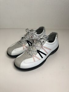 NEW Ecco Golf Shoes - Womens 38 US 7-7.5 White/Beige/Black/Pink - Golf Cleats