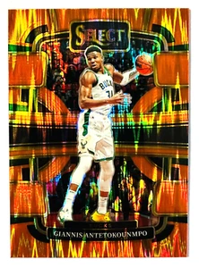 2023-24 Panini Select Giannis Antetokounmpo ORANGE Shock Prizm Card #60 Bucks! - Picture 1 of 3