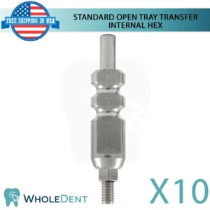 10x Bandeja abierta de afrontamiento de transferencia plataforma estándar Ø4,75 mm dental hexagonal 2,42 mm - Imagen 1 de 3