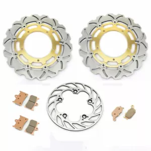 Front Rear Brake Rotors Discs Pads for Yamaha YZFR1 YZF-R1 1000 2004 2005 2006 - Picture 1 of 14