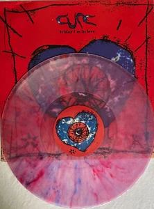 THE CURE -Friday I'm In Love- Rare UK Pink/Blue ‘Swirl’ Vinyl 12" (Vinyl Record) - Imagen 1 de 5
